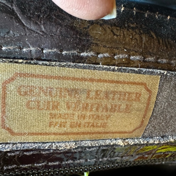 Genuine Cuir Veritable Alligator/Crocodile RARE VINTAGE Kelly Bag w/ bronze. - Picture 5 of 6